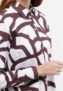 shirt-blouse in brown printed