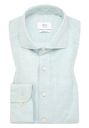 MODERN FIT Linen Shirt in turquoise vlakte