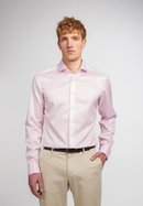 SLIM FIT Luxury Shirt in zacht roze vlakte