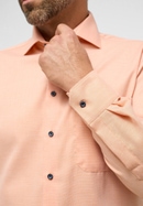 COMFORT FIT Hemd in orange strukturiert