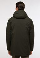 Parka jacket in olive plain
