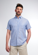 REGULAR FIT Shirt in light blue plain