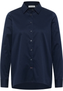 Soft Luxury Shirt Blouse Bleu marine uni