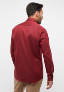MODERN FIT Cover Shirt in dark red plain