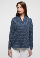 shirt-blouse in dark blue printed