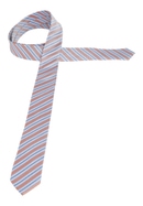 Krawatte in hellblau/orange gestreift