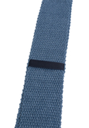 Tie in smoke blue plain