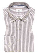 MODERN FIT Shirt in brown striped