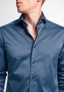 SLIM FIT Soft Luxury Shirt in blauwgroen vlakte