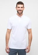 REGULAR FIT Poloshirt in weiß unifarben