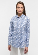 Oxford Shirt Bluse in navy bedruckt