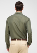 SLIM FIT Linen Shirt in khaki unifarben