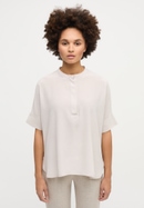 blouseshirt in taupe vlakte