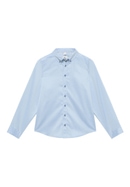 Soft Luxury Shirt in hellblau unifarben