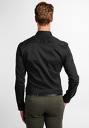 SUPER SLIM Performance Shirt in black plain
