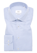 COMFORT FIT Overhemd in lyseblå gedrukt