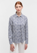 shirt-blouse in navy printed