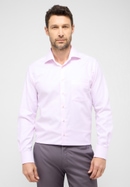 MODERN FIT Hemd in rosa strukturiert