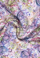 MODERN FIT Hemd in lila bedruckt