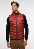 Quilted gilet in orange plain
