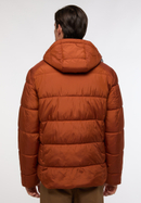 Quilted jacket in orange plain