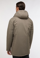 Parka jacket in grey plain