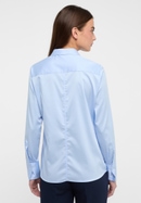 Satin Shirt in hellblau unifarben