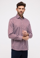 MODERN FIT Shirt in wine red striped