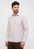 COMFORT FIT Linen Shirt in sand plain