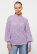 Knitted jumper in lavender plain