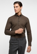 ETERNA checked Soft Tailoring shirt SLIM FIT