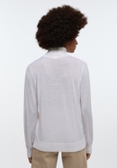 Knitted jumper in white plain
