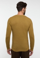 Strick Pullover in curry unifarben