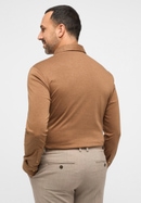 MODERN FIT Jersey Shirt in hazelnoot vlakte