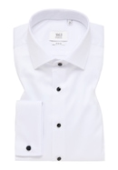 SLIM FIT Luxury Shirt in weiß unifarben