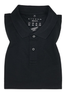 REGULAR FIT Poloshirt in schwarz unifarben