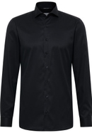 SLIM FIT Cover Shirt in zwart vlakte
