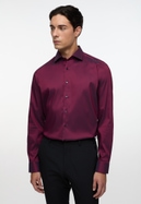 SLIM FIT Performance Shirt in burgunder unifarben