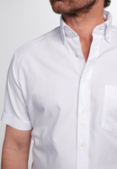 REGULAR FIT Hemd in weiß unifarben