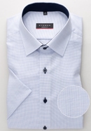 ETERNA textured cotton short-sleeved shirt MODERN FIT