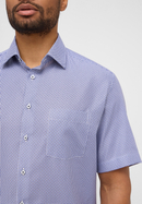 MODERN FIT Shirt in medium blue printed