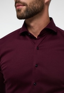 SLIM FIT Jersey Shirt in burgunder unifarben