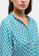 Robe chemise bleu céruléum imprimé