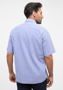 COMFORT FIT Overhemd in blauw geruit