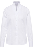 overhemdblouse in wit gestructureerd