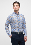 SLIM FIT Shirt in smoke blue printed