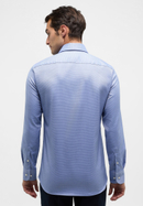 SLIM FIT Shirt in medium blue structured