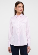 Satin Shirt Bluse in rosa unifarben
