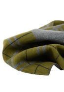 Scarf in sage green checkered