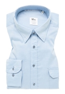 MODERN FIT Soft Luxury Shirt in lyseblå vlakte